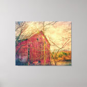 BARN RED RUSTIC DRINT AUF STRETCHCHCHENER LEINWAND (Vorderseite)