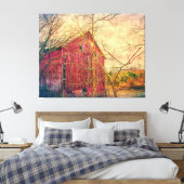 BARN RED RUSTIC DRINT AUF STRETCHCHCHENER LEINWAND (Insitu (Schlafzimmer))