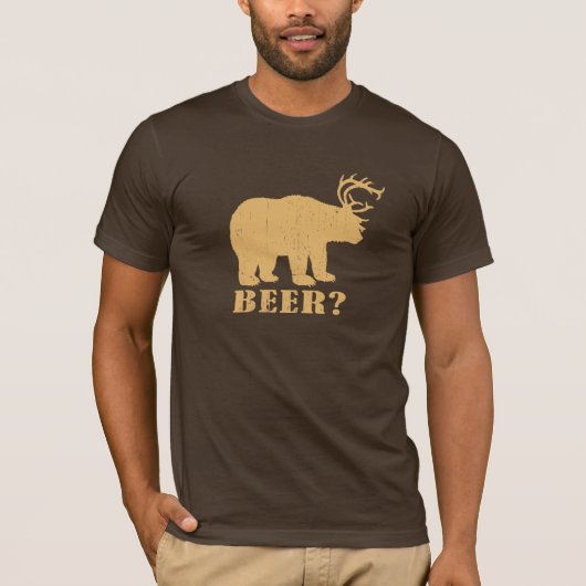 Bärn-Rotwild = Bier? Betrunkenes Redneck-T-Shirt T-Shirt (Vorderseite)