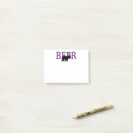 Bärn-Rotwild-oder Bier-Ikonen-Art Post-it Klebezettel (Auf Schreibtisch)