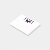 Bärn-Rotwild-oder Bier-Ikonen-Art Post-it Klebezettel (angewinkelt)