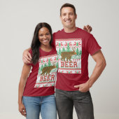 Bärn-Rotwild-oder Bier-Weihnachtspullover-Stricken T-Shirt (Unisex)