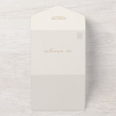 Barn Rustic Farm Wedding Goldenrod QR All In One Einladung (Außenbereich)