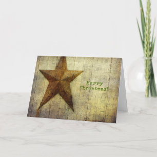 Barn Star Christmas Feiertagskarte
