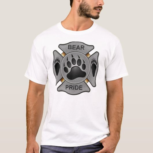 Bärn-Stolz-Feuerwehrmann-Abzeichen T-Shirt (Vorderseite)