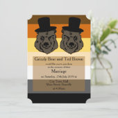 Bärn-Stolz-Hochzeits-Einladungs-volle Flagge Einladung (Stehend Vorderseite)