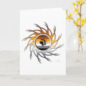 Bärn-Strudel-Gruß-Karte Karte (Gelbe Blume)