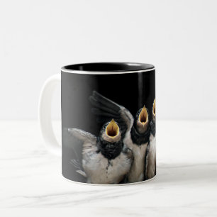 Barn Swallow Singing Zweifarbige Tasse