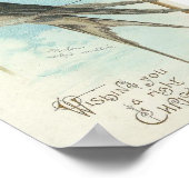 Barn Swallow Vintage Weihnachten Poster (Ecke)