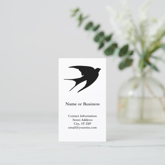 Barn Swallow Visitenkarte (Stehend Vorderseite)