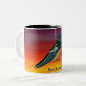 Barn Swallow Zweifarbige Tasse (Vorderseite Links)