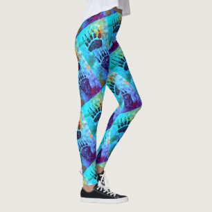 Bärn-Tatzen auf Blau 2,0 - Leggings