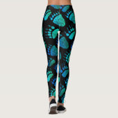 Bärn-Tatzen blau/Grün - Leggings (Rückseite)