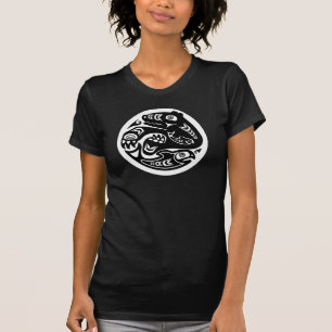 Bärn-u. Fisch-Ureinwohner-Entwurf T-Shirt