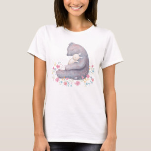 Bärn-u. Häschen-T - Shirt-niedliches T-Shirt