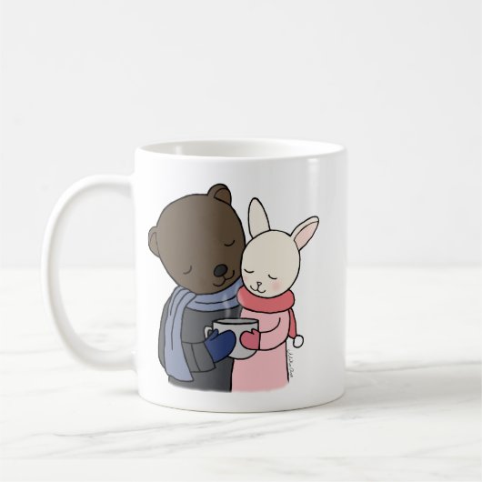 Bärn-u. Häschen-Tassen-niedliche Paar-niedliches Kaffeetasse (Links)