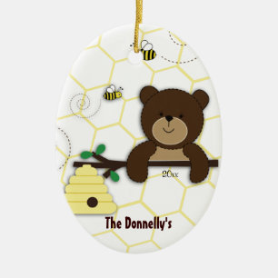 Bärn-u. Hummel-Bienen-personalisierte Keramik Ornament