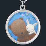 Bärn-u. Versilberte Kette<br><div class="desc">Süße und reizende Bärn- u. Häschenhalskette.  Wunderbares Geschenk für Ihren Schatz.  Vorlage,  die meine Mika Art. malt.</div>