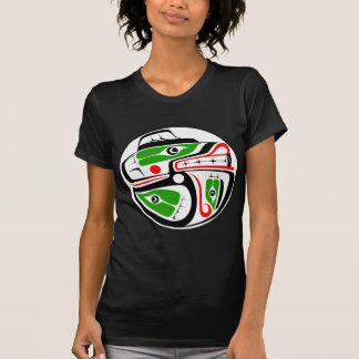 Bärn-und Lachs-Entwurf T-Shirt