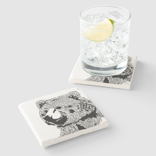 Bärn-Untersetzer Steinuntersetzer (Seitenansicht)