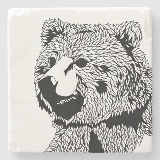 Bärn-Untersetzer Steinuntersetzer (Vorderseite)