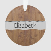 Barn Wall, Wood, Wooden Boards, Your Name Ornament (Vorderseite)