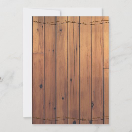 Barn Wedding Wall Mason Jar String Light Einladung (Rückseite)