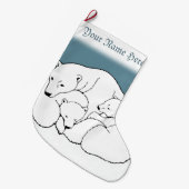 Bärn-WeihnachtsStrumpf-kundenspezifischer polarer Großer Weihnachtsstrumpf (Vorderansicht (hängend))