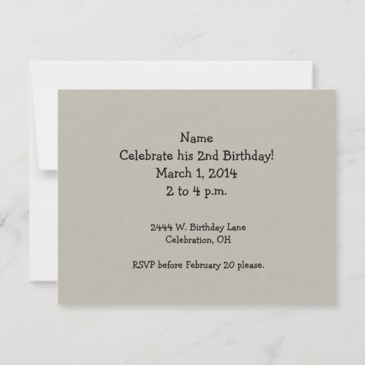 Barn Windmill & Kuh Einladung (Rückseite)