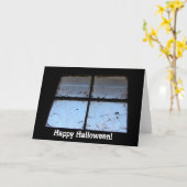 Barn Window Halloween Karte (Gelbe Blume)