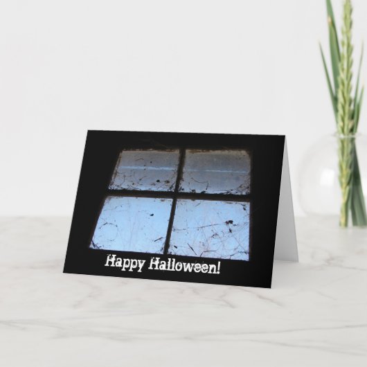 Barn Window Halloween Karte (Vorderseite)