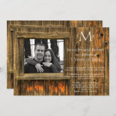 Barn Wood 5. Hochzeitstag Einladung (Vorne/Hinten)