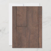 Barn Wood Bears Land Einladung Hochzeit (Rückseite)