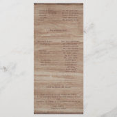 Barn Wood Bears Landhochzeitsprogramm Programm (Rückseite)