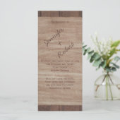 Barn Wood Bears Landhochzeitsprogramm Programm (Stehend Vorderseite)