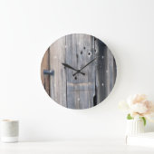 Barn Wood Clock Design Große Wanduhr (Zuhause)