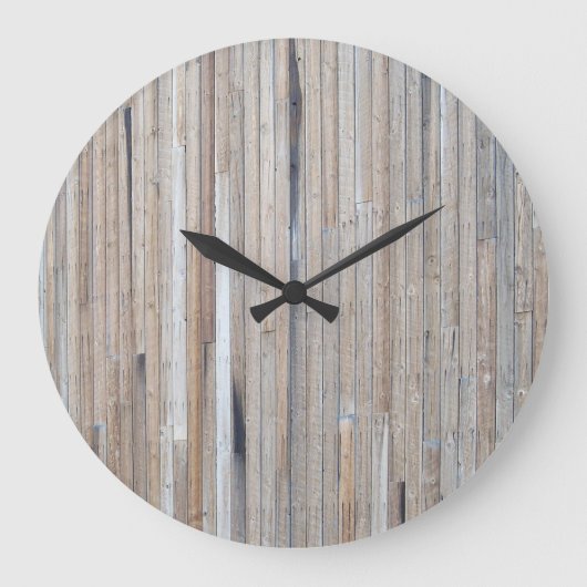 Barn Wood Clock Design Große Wanduhr (Vorderseite)