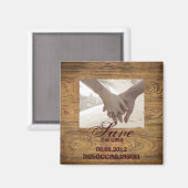 Barn wood Country Cowboy Wedding speichern Sie das Magnet (Vorderseite/Rückseite)