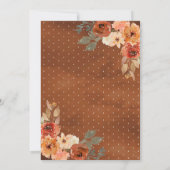 Barn Wood Earthy Burnt Orange Arch Wedding Einladung (Rückseite)