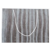 Barn Wood Gray Große Geschenktüte (Rückseite)