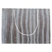 Barn Wood Gray Große Geschenktüte (Rückseite)