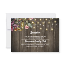 Barn Wood | Herbstliche Blume Hochzeitskarte