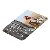 Barn Wood Horseshoes Daisies Save the Date Foto Magnet (Linke Seite)