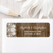 Barn Wood Lace Calligraphy Wedding Rücksendeadress (Insitu)