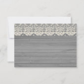 Barn Wood Lace Peonies Anemones Post Wedding RSVP Einladung (Rückseite)
