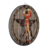 Barn wood Lone Dartscheibe (Vorderseite Links)