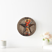 Barn wood Lone Runde Wanduhr (Zuhause)