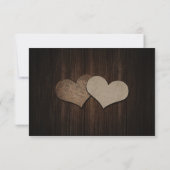 Barn Wood Mason Jar Lights Wedding RSVP Card Karte (Rückseite)