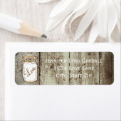 Barn Wood Mason Jar Wedding Rücksendeadressen-Aufk (Insitu)