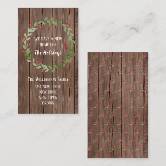 Barn Wood New Zuhause Holiday | Ankündigung der Be (Vorne/Hinten)